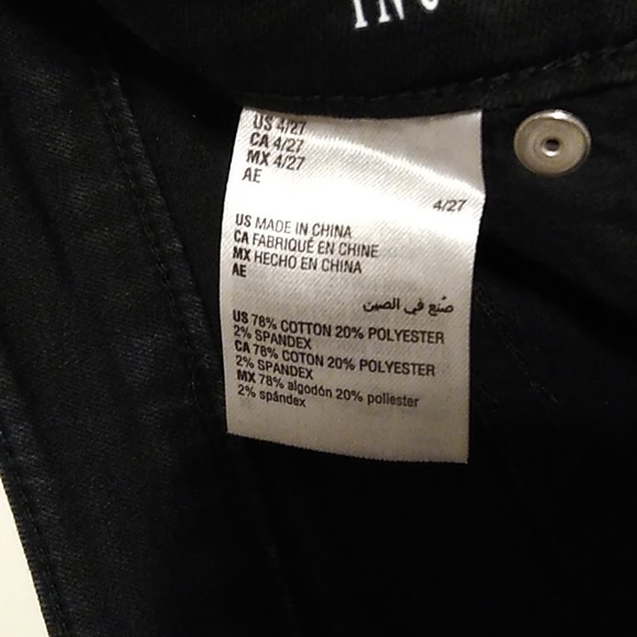 New INC high rise black denim with small black stone details on the front - Picture 12 of 14